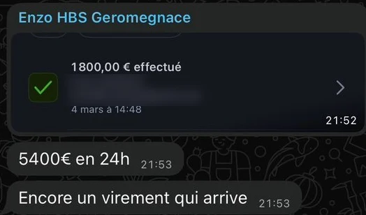Enzo — capture du résultat