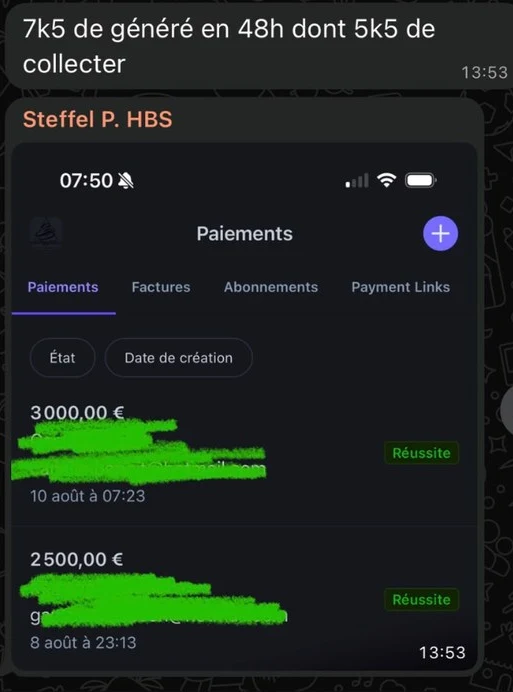 Steffel — capture du résultat